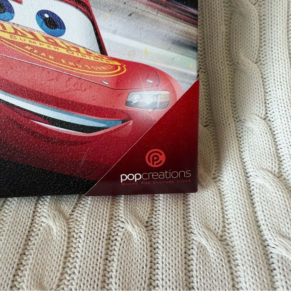 Disney Pixar Cars Canvas Wall Art Decor NEW Lightning McQueen Boy Room LMQ 95 - Picture 3 of 8